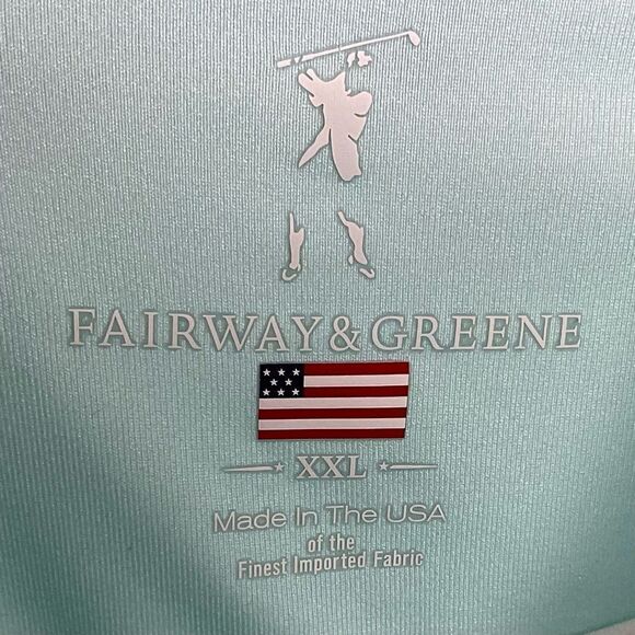 Fairway & Greene Men’s Golf Polo size XXL, mint green with seaplane print - Picture 9 of 12